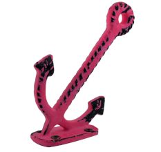 Queen Pink Anchor Distressed Iron Hooks